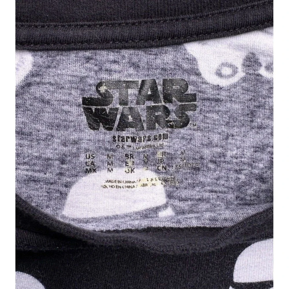 Star Wars Stormtrooper All-Over Print T-Shirt  Black Size Medium